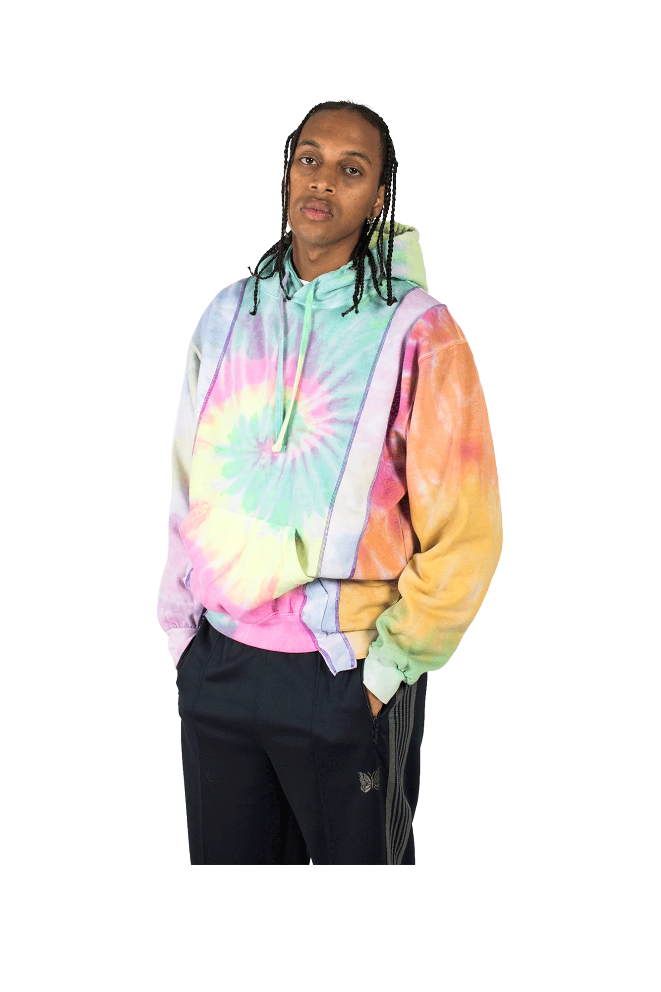 Tie Dye 5 Cuts Hooded Sweatshirt - Image 4